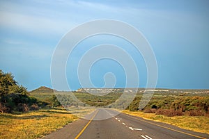 TARRED ROAD IN AN AFRICAN LANDSCAPE