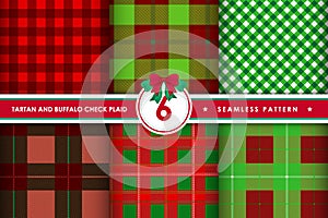 Tartan Check Plaid seamless patterns