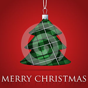 Christmas tree bauble card