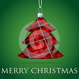 Christmas tree bauble card