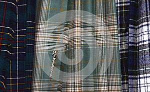 Tartan kilts come in many colors and patterns