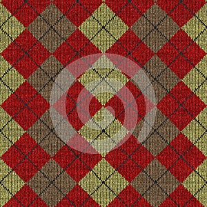 Tartan knitwork pattern
