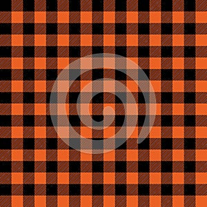 Tartan pattern. Halloween Orange plaid