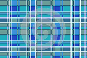 Tartan Plaid Scottish Seamless Pattern Background. Black and Blue Color Wrap. Flannel Shirt Patterns. Trendy Tiles Vector