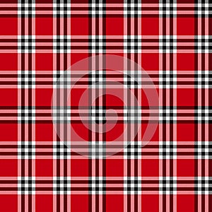 Tartan red and black seamless pattern