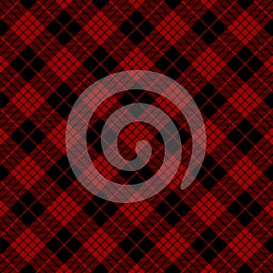 Tartan red and black seamless pattern