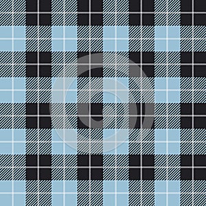 Tartan seamless pattern, blue and black, Patterns 17 2 2023