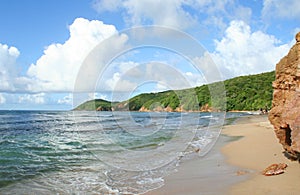 Tartane beach in martinique.