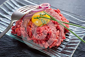 tartare on dish photo