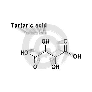 Tartaric acid, Structural chemical formula