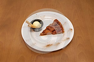 Tarte Tatin is a variant of apple pie in which the apples