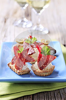 Tartlet canapes photo