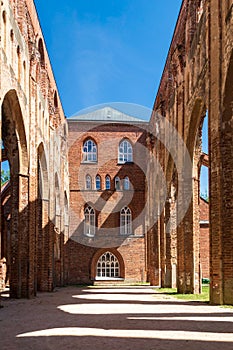 Tartu Cathedral ruin, completed in 16th century, in Tartu Estonia.