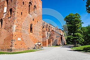 Tartu Cathedral ruin, completed in 16th century, in Tartu Estonia.