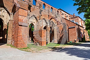 Tartu Cathedral ruin, completed in 16th century, in Tartu Estonia.