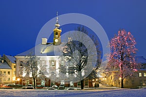 Tartu town-hall, illuminated