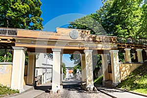 Tartu University Gate in the central area of Tartu, Estonia