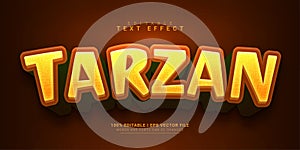 tarzan 3d style text effect template photo