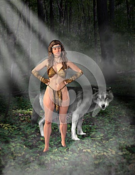 Tarzan Woman, Jungle Girl, Wolf