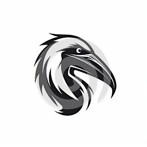 Tasarawa Emo Tribal Art Black Eagle Head Vector Illustration