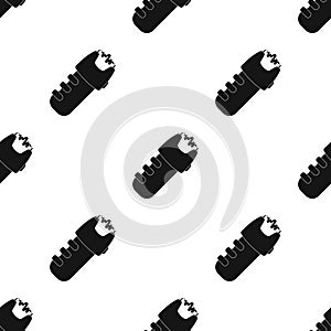 Taser icon in black style isolated on white background. Police symbol stock vector illustration.