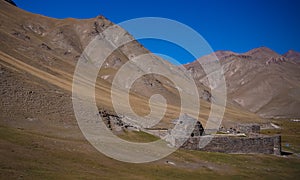 Tash Rabat caravanserai in Tian Shan mountain in Naryn province, Kyrgyzstan