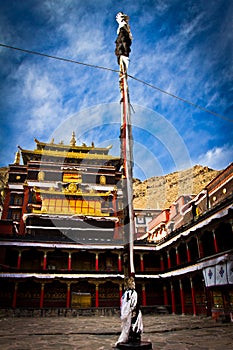 Tashilompu Monastery Court yard Shigaste Tibet