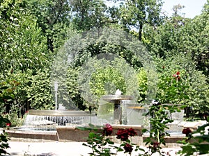 Tashkent fountains in Amir Temur Square 2007