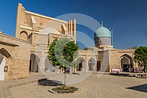 TASHKENT, UZBEKISTAN - MAY 4, 2018: Courtyard of Barak Khan Madrasa, part of Hazrati Imom Ensemble in Tashkent, Uzbekist