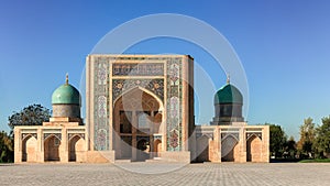 Tashkent, Uzbekistan. October 18, 2019: View to Barak-khan Madrasah