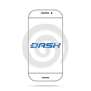DASH cryptocurrency icon vector iphone