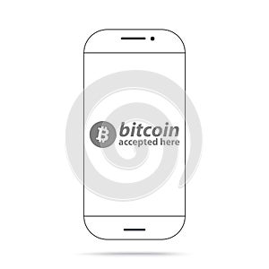 Bitcoin BTC cryptocurrency icon vector iphone