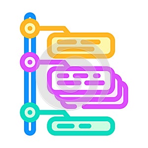 task batching time management color icon vector illustration