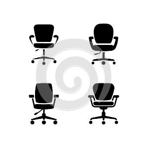Task Chair Solid Icon for Work Comfort