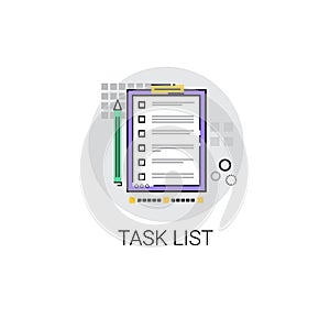 Task Check List Paper Document Icon photo