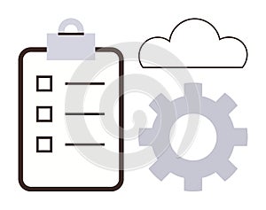 Task Checklist, Cloud Storage, and Gear for Process Optimization and Workflow Management