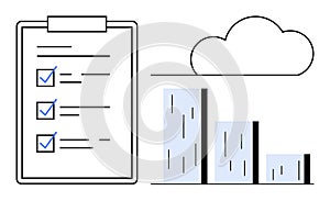 Task Checklist and Data Visualization with Cloud Integration Concept