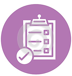 Task Complete Isolated Vector Icon That can be easily Modified or Edited.