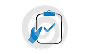Task completed icon vector illustration on white background