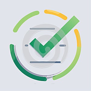 Task Completion and Approval Vector Icon