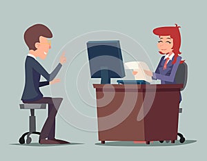 Task Conversation Job Interview Businessman at