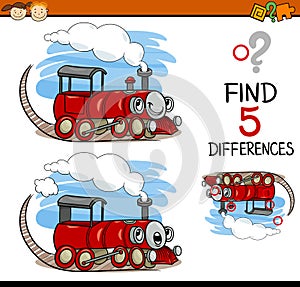 Task of finding differences cartoon