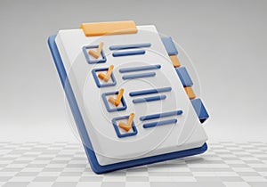 Task list with checkmarks