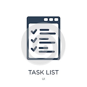 task list icon in trendy design style. task list icon isolated on white background. task list vector icon simple and modern flat photo