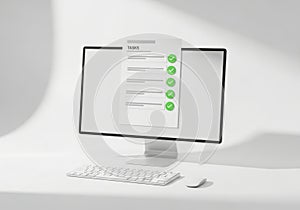 Task management on computer screen