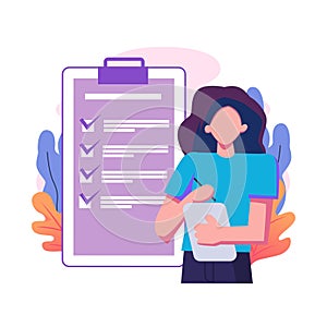 Task mangement flat style illustration design