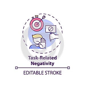 Task-related negativity concept icon