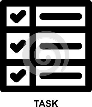 task, task board, to do, assignment, action, project management outline icon