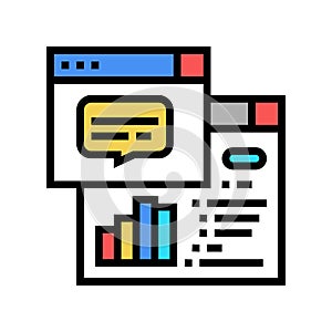 tasks hierarchy digital processing color icon vector illustration