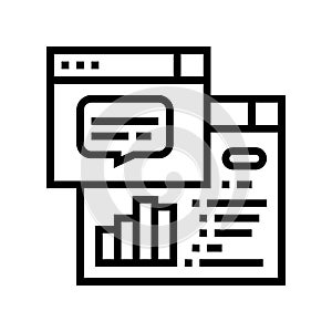 tasks hierarchy digital processing line icon vector illustration